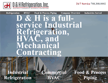 Tablet Screenshot of dandhrefrigeration.com
